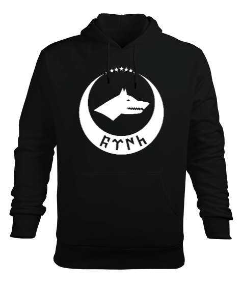 Göktürk,Göktürk logosu,Türkiye. Erkek Kapüşonlu Hoodie Sweatshirt - Tisho