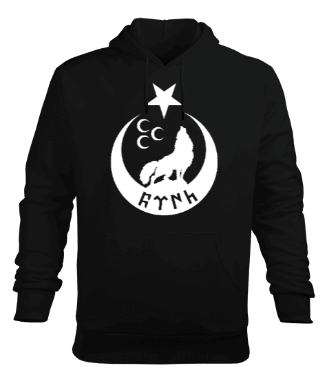 Göktürk,Göktürk logosu,Türkiye. Erkek Kapüşonlu Hoodie Sweatshirt - Tisho