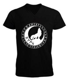 Göktürk,Göktürk logosu,Türkiye. Erkek Kısa Kol V Yaka Tişört - Tisho