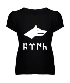 Göktürk,Göktürk logosu,Türkiye. Kadın V Yaka Tişört - Tisho