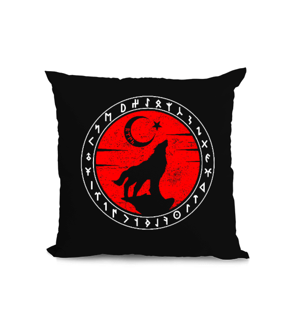 Tisho - Göktürk,Göktürk logosu,Türkiye. Kare Yastık