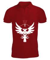 Göktürk,Göktürk logosu,Türkiye. Kırmızı Erkek Kısa Kol Polo Yaka - Tisho