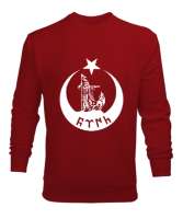 Göktürk,Göktürk logosu,Türkiye. Kırmızı Erkek Sweatshirt - Tisho