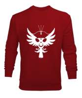 Göktürk,Göktürk logosu,Türkiye. Kırmızı Erkek Sweatshirt - Tisho