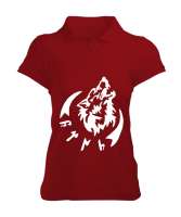 Göktürk,Göktürk logosu,Türkiye. Kırmızı Kadın Polo Yaka Tişört - Tisho