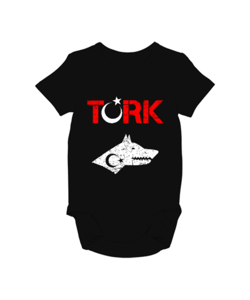 Tisho - Göktürk,Göktürk logosu,Türkiye. Siyah Bebek Zıbını