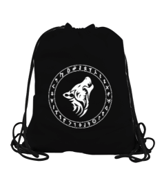 Göktürk,Göktürk logosu,Türkiye. Siyah Büzgülü Spor Çanta - Tisho