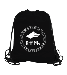 Göktürk,Göktürk logosu,Türkiye. Siyah Büzgülü Spor Çanta - Tisho