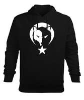 Göktürk,Göktürk logosu,Türkiye. Siyah Erkek Kapüşonlu Hoodie Sweatshirt - Tisho