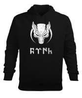 Göktürk,Göktürk logosu,Türkiye. Siyah Erkek Kapüşonlu Hoodie Sweatshirt - Tisho