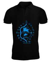 Göktürk,Göktürk logosu,Türkiye. Siyah Erkek Kısa Kol Polo Yaka - Tisho