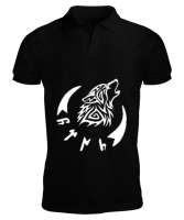 Göktürk,Göktürk logosu,Türkiye. Siyah Erkek Kısa Kol Polo Yaka - Tisho