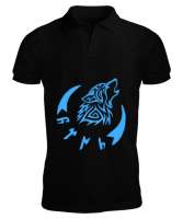 Göktürk,Göktürk logosu,Türkiye. Siyah Erkek Kısa Kol Polo Yaka - Tisho