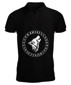 Göktürk,Göktürk logosu,Türkiye. Siyah Erkek Kısa Kol Polo Yaka - Tisho