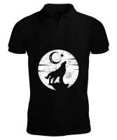Göktürk,Göktürk logosu,Türkiye. Siyah Erkek Kısa Kol Polo Yaka - Tisho