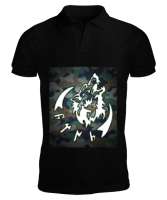 Göktürk,Göktürk logosu,Türkiye. Siyah Erkek Kısa Kol Polo Yaka - Tisho