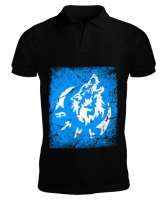 Göktürk,Göktürk logosu,Türkiye. Siyah Erkek Kısa Kol Polo Yaka - Tisho