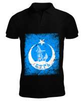 Göktürk,Göktürk logosu,Türkiye. Siyah Erkek Kısa Kol Polo Yaka - Tisho