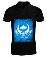 Göktürk,Göktürk logosu,Türkiye. Siyah Erkek Kısa Kol Polo Yaka - Tisho