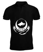 Göktürk,Göktürk logosu,Türkiye. Siyah Erkek Kısa Kol Polo Yaka - Tisho