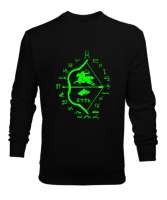 Göktürk,Göktürk logosu,Türkiye. Siyah Erkek Sweatshirt - Tisho
