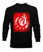 Göktürk,Göktürk logosu,Türkiye. Siyah Erkek Sweatshirt - Tisho