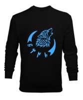 Göktürk,Göktürk logosu,Türkiye. Siyah Erkek Sweatshirt - Tisho