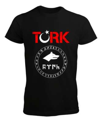 Göktürk,Göktürk logosu,Türkiye. Siyah Erkek Tişört - Tisho