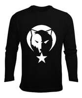 Göktürk,Göktürk logosu,Türkiye. Siyah Erkek Uzun Kol Yazlık Tişört - Tisho