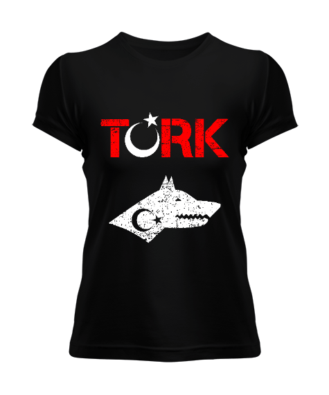 Göktürk,Göktürk logosu,Türkiye. Siyah Kadın Tişört - Tisho