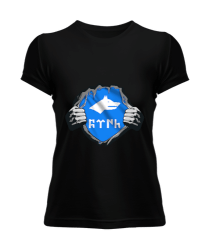 Göktürk,Göktürk logosu,Türkiye. Siyah Kadın Tişört - Tisho