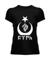 Göktürk,Göktürk logosu,Türkiye. Siyah Kadın Tişört - Tisho