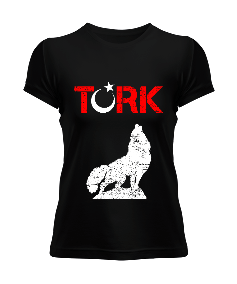 Göktürk,Göktürk logosu,Türkiye. Siyah Kadın Tişört - Tisho