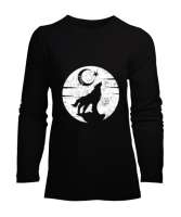 Göktürk,Göktürk logosu,Türkiye. Siyah Kadın Uzun Kol Tişört - Tisho