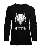 Göktürk,Göktürk logosu,Türkiye. Siyah Kadın Uzun Kol Tişört - Tisho