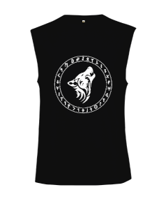 Göktürk,Göktürk logosu,Türkiye. Siyah Kesik Kol Unisex Tişört - Tisho