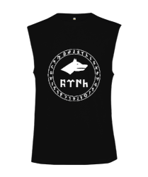 Göktürk,Göktürk logosu,Türkiye. Siyah Kesik Kol Unisex Tişört - Tisho