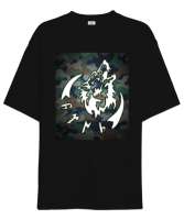 Göktürk,Göktürk logosu,Türkiye. Siyah Oversize Unisex Tişört - Tisho