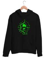 Göktürk,Göktürk logosu,Türkiye. Siyah Unisex Kapşonlu Sweatshirt - Tisho