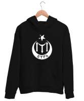 Göktürk,Göktürk logosu,Türkiye. Siyah Unisex Kapşonlu Sweatshirt - Tisho