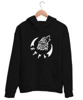 Göktürk,Göktürk logosu,Türkiye. Siyah Unisex Kapşonlu Sweatshirt - Tisho