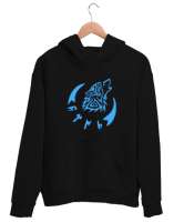 Göktürk,Göktürk logosu,Türkiye. Siyah Unisex Kapşonlu Sweatshirt - Tisho