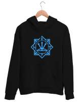 Göktürk,Göktürk logosu,Türkiye. Siyah Unisex Kapşonlu Sweatshirt - Tisho