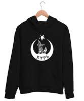 Göktürk,Göktürk logosu,Türkiye. Siyah Unisex Kapşonlu Sweatshirt - Tisho