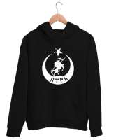 Göktürk,Göktürk logosu,Türkiye. Siyah Unisex Kapşonlu Sweatshirt - Tisho