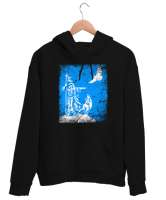 Göktürk,Göktürk logosu,Türkiye. Siyah Unisex Kapşonlu Sweatshirt - Tisho