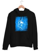 Göktürk,Göktürk logosu,Türkiye. Siyah Unisex Kapşonlu Sweatshirt - Tisho