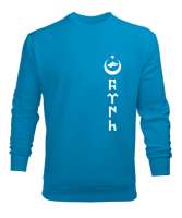 Göktürk,Göktürk logosu,Türkiye. Turkuaz Erkek Sweatshirt - Tisho