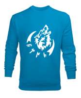 Göktürk,Göktürk logosu,Türkiye. Turkuaz Erkek Sweatshirt - Tisho