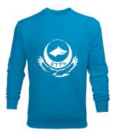 Göktürk,Göktürk logosu,Türkiye. Turkuaz Erkek Sweatshirt - Tisho